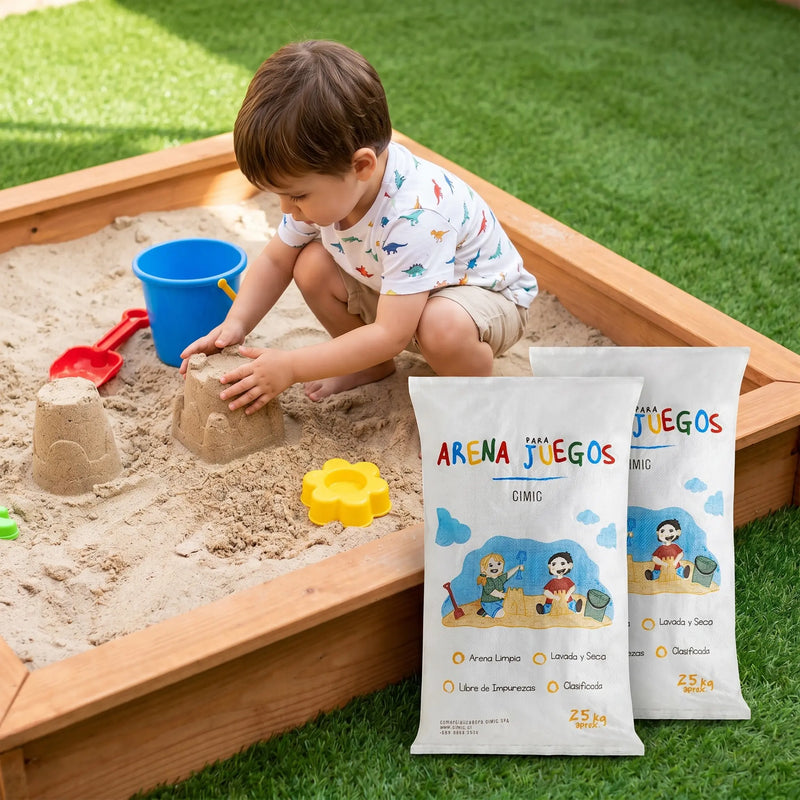 Arena para arenero infantil saco 25kg - Retiro en Las Condes Cimic